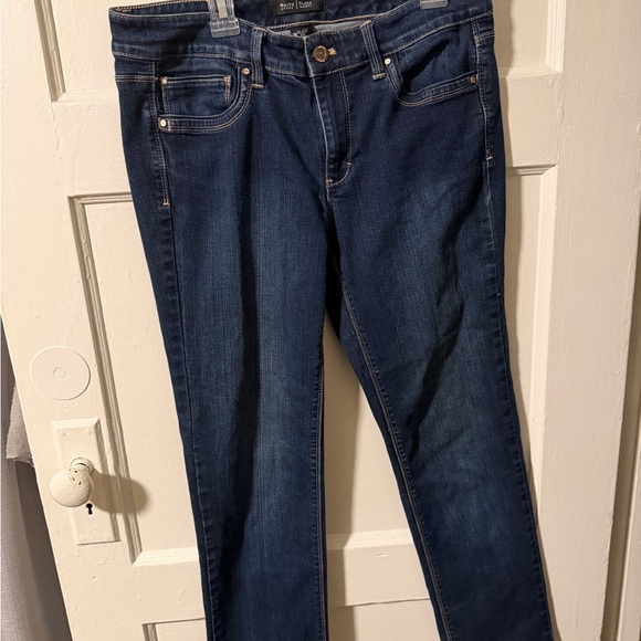 White House Black Market Denim - White House Black Market Denim Blue Jeans Women Size 8 Straight Leg Slim Ankle